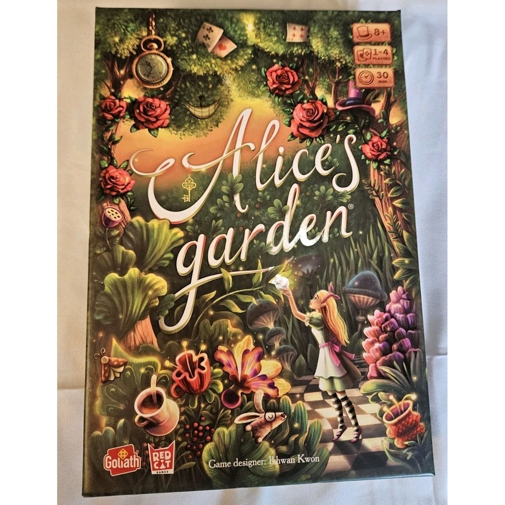 Alice's Garden Board Game Goliath Red Cat Alice In Wonderland Strategy Game NEW